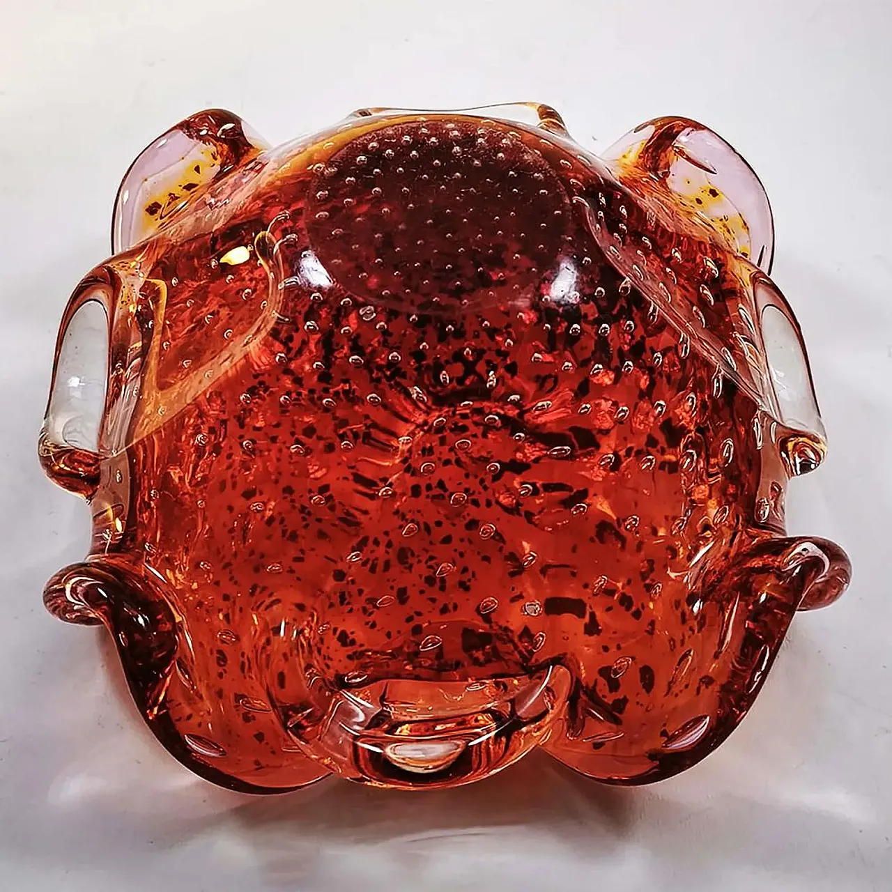Ashtray in Murano glass with gold finishes, 1950s 7