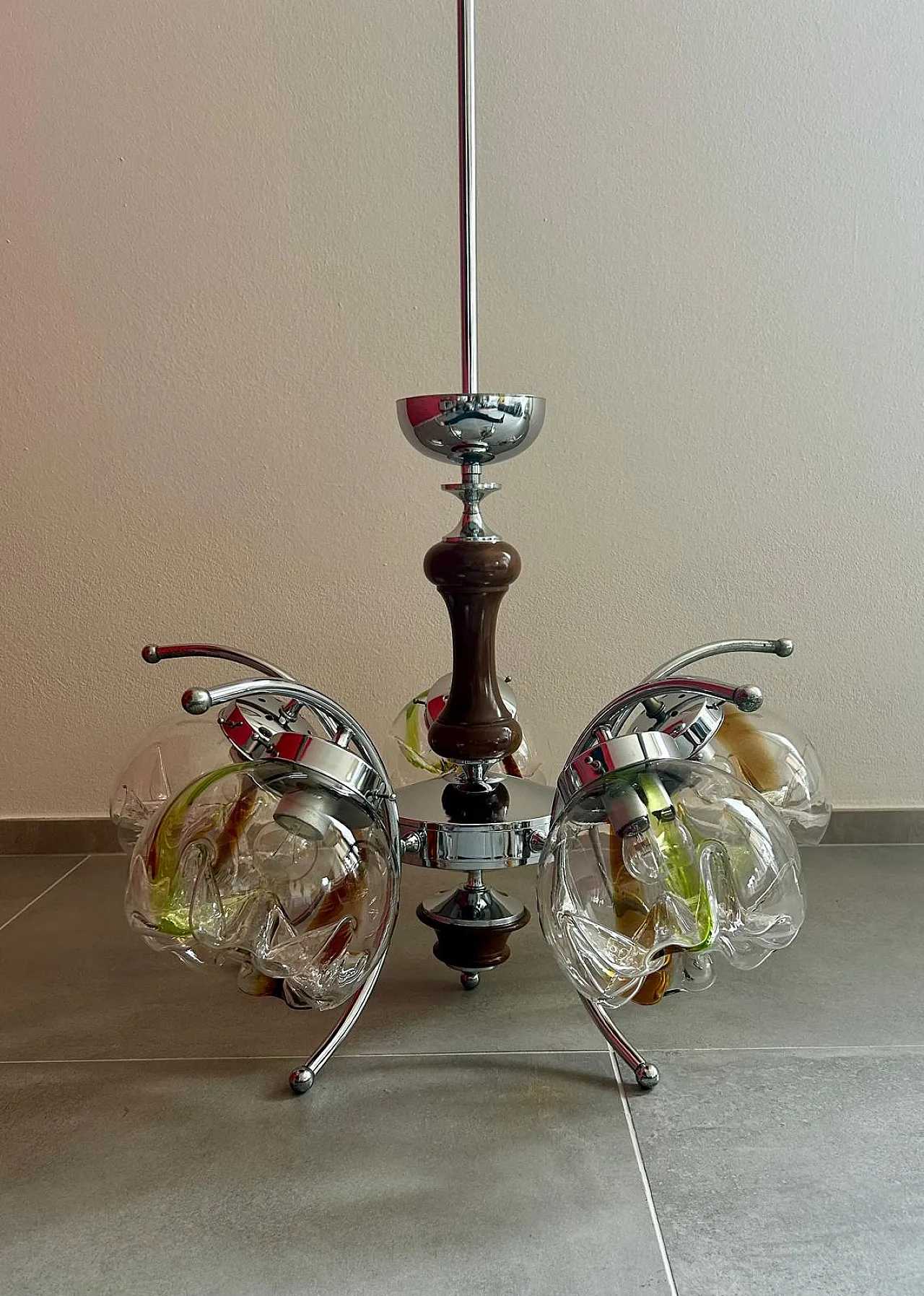 Lampadario Space Age anni '70 – Attr. Mazzega 7
