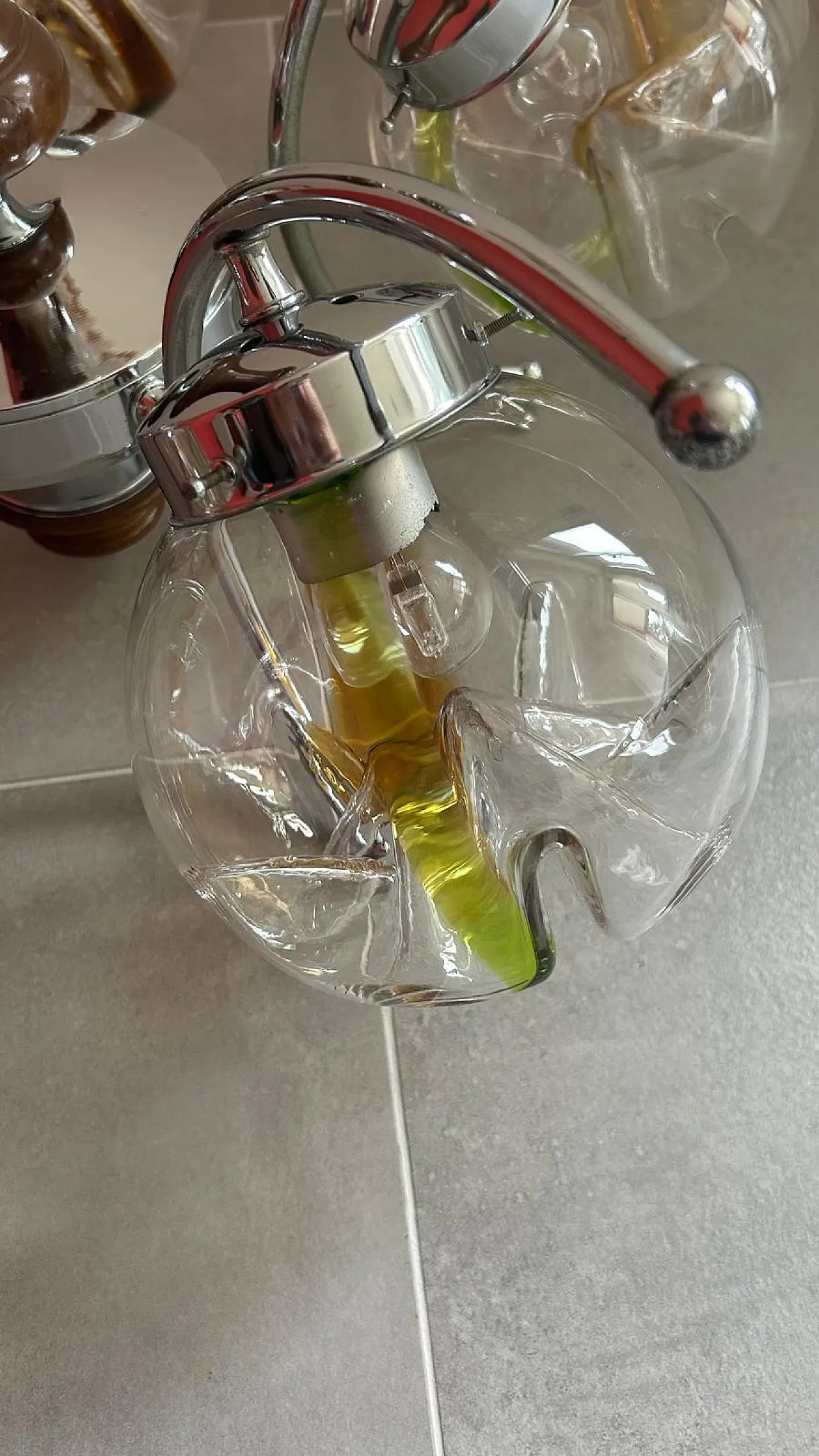 Lampadario Space Age anni '70 – Attr. Mazzega 8