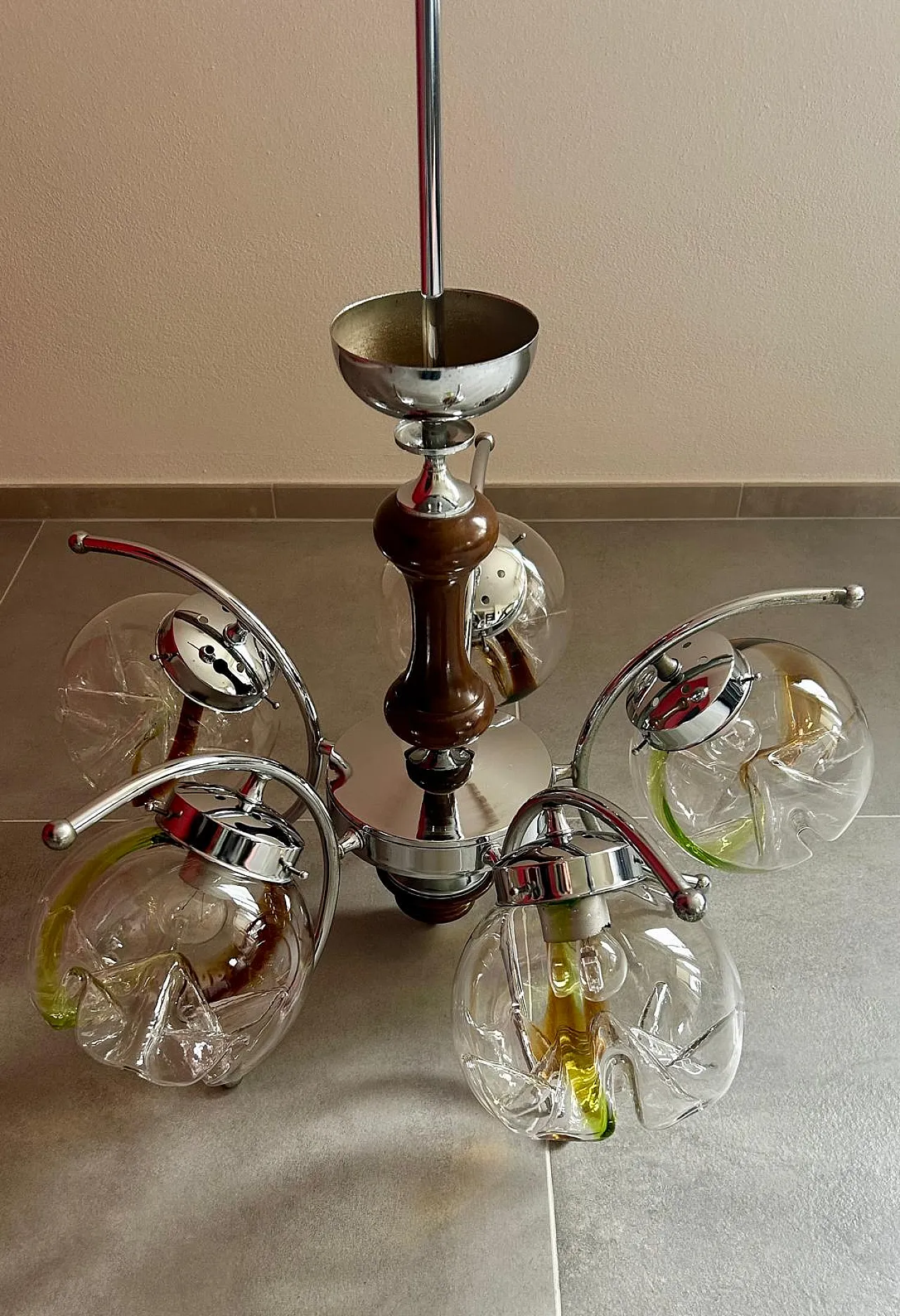 Lampadario Space Age anni '70 – Attr. Mazzega 10