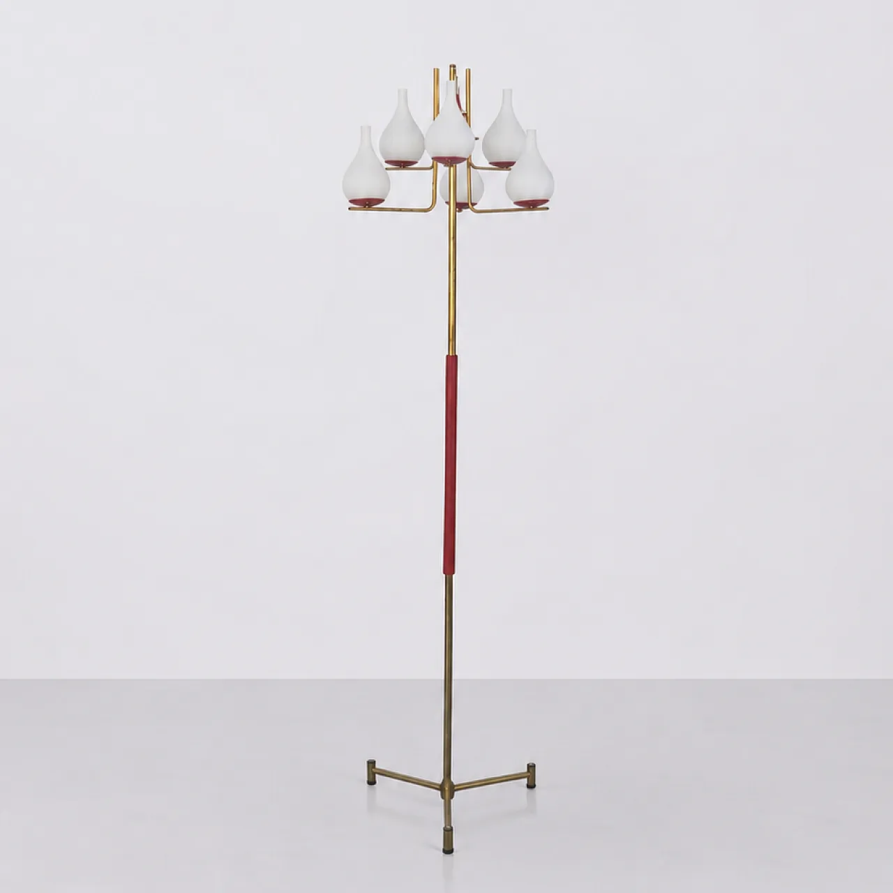 Arredoluce style brass floor lamp, 1950s 1