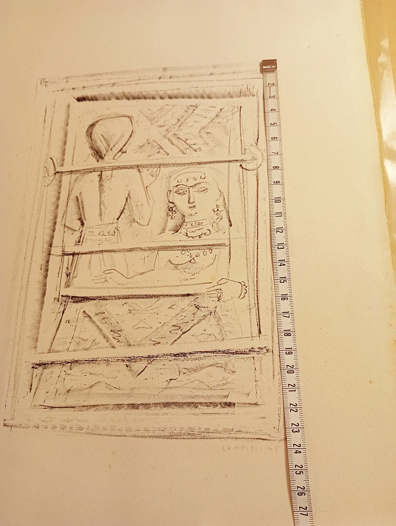 Massimo Campigli - The Tax Collector III - Rare Lithograph Suite 1945 6