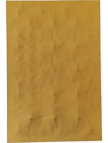 Yellow canvas panel with extruded surface, 1980s