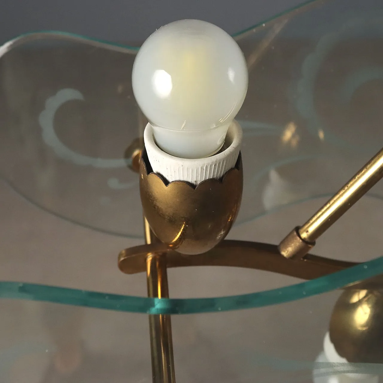Chandelier with nine light points, 1950s 6