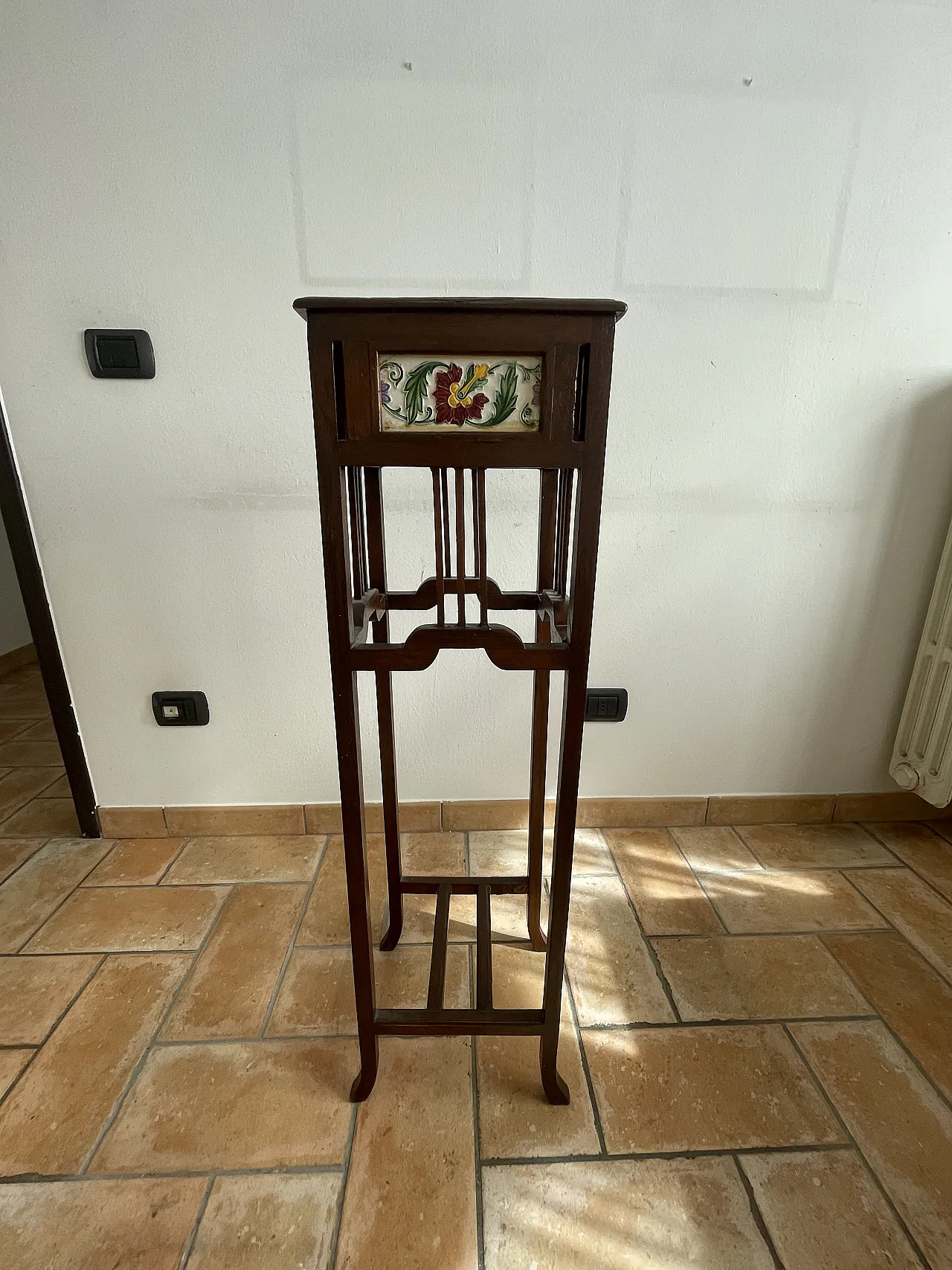 Wooden and ceramic flowerpot stands, 30s 2