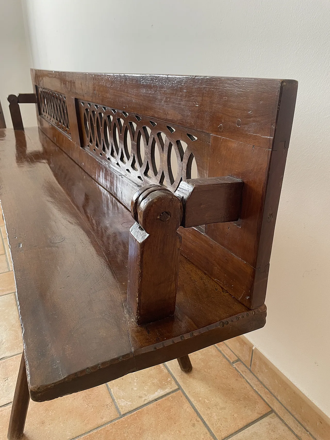 Bench with armrests, 19th century 3