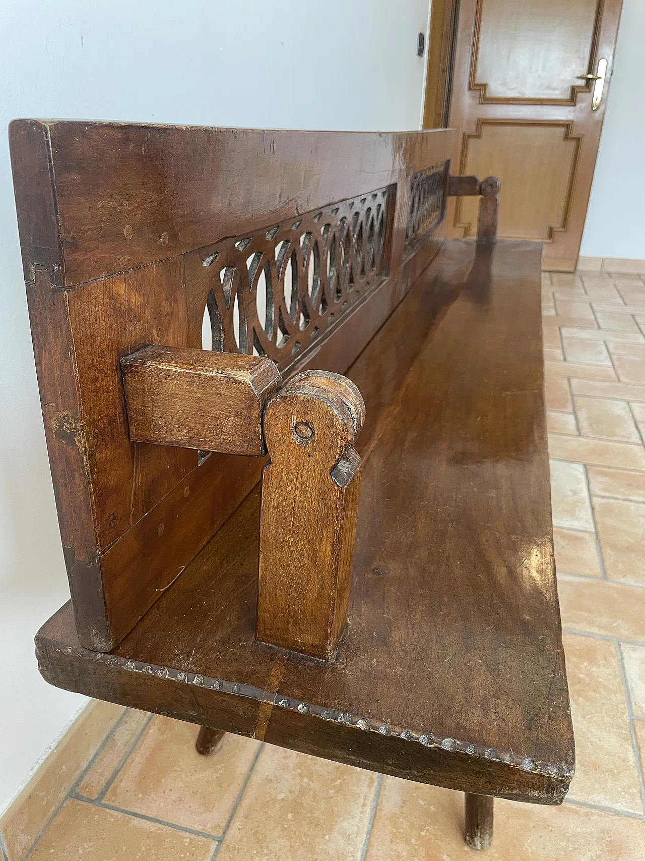Bench with armrests, 19th century 4