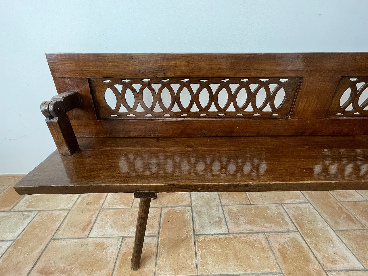 Bench with armrests, 19th century 5