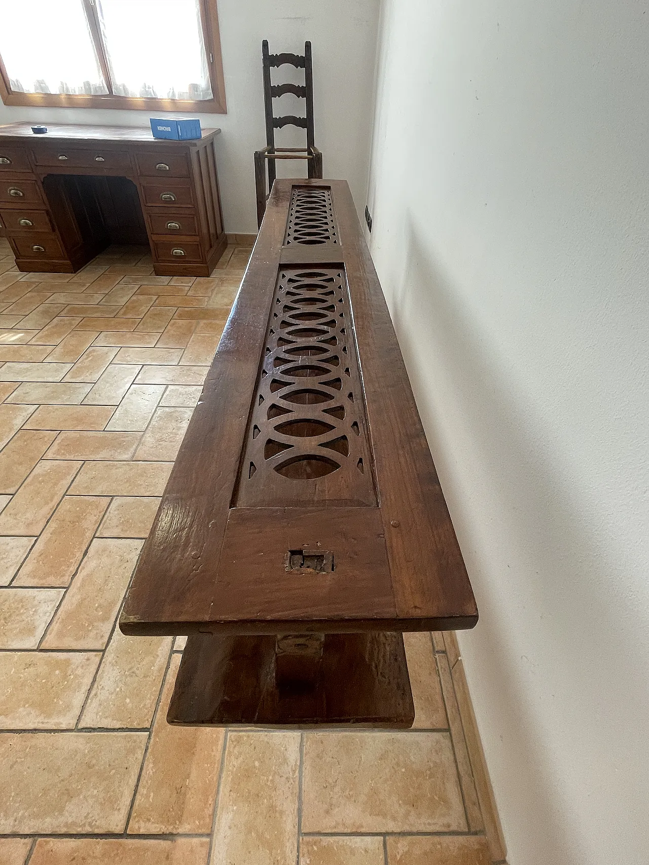 Bench with armrests, 19th century 12