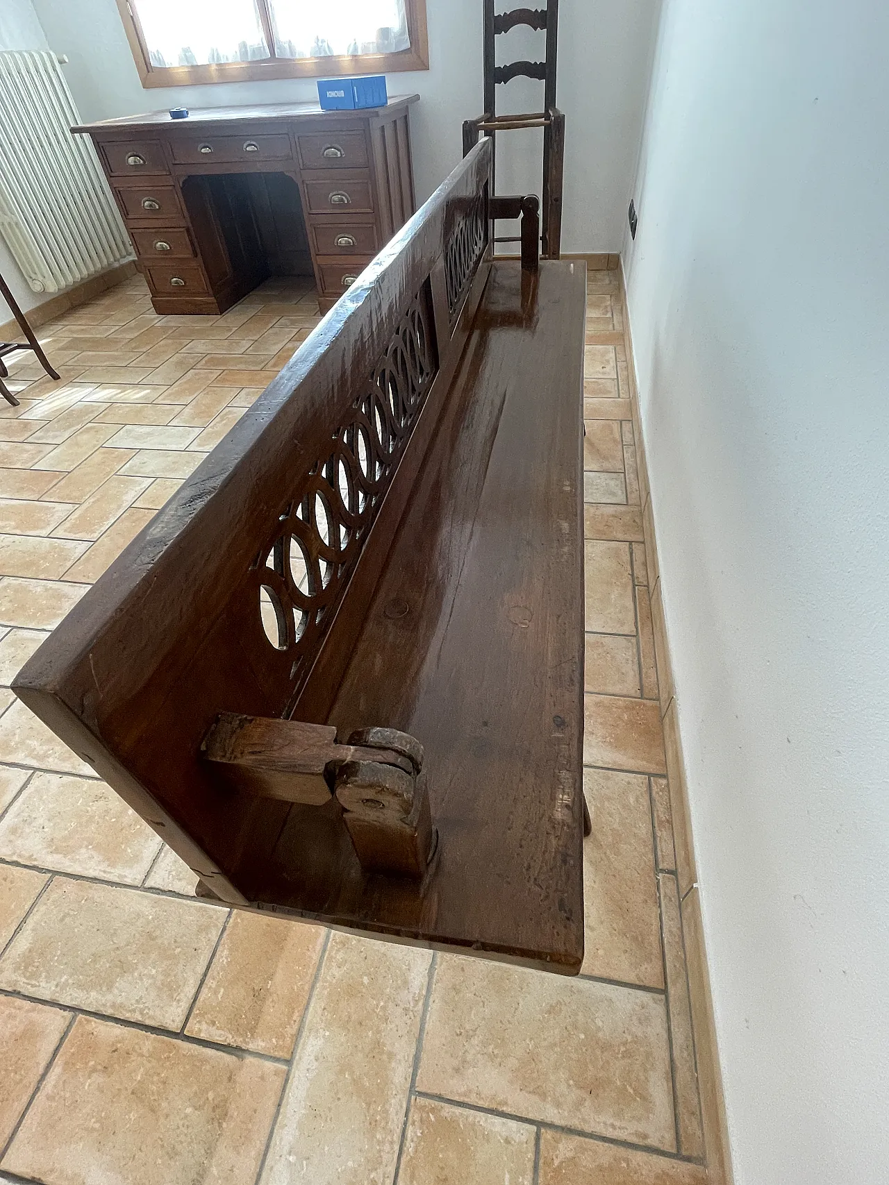 Bench with armrests, 19th century 13