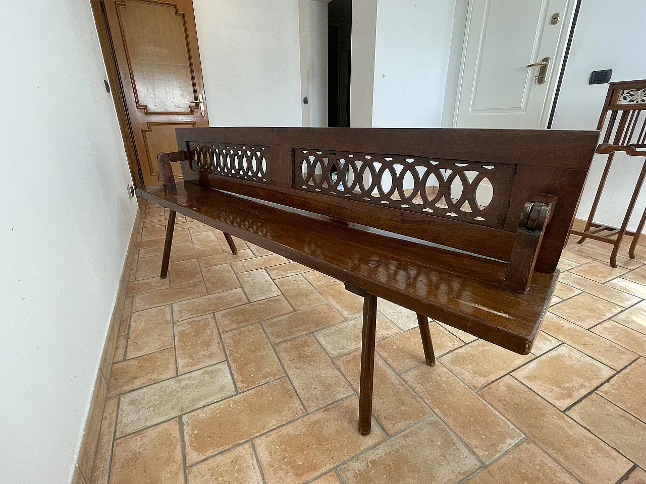 Bench with armrests, 19th century 15