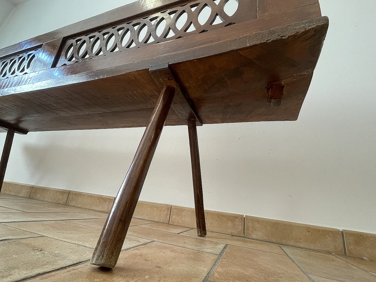Bench with armrests, 19th century 17