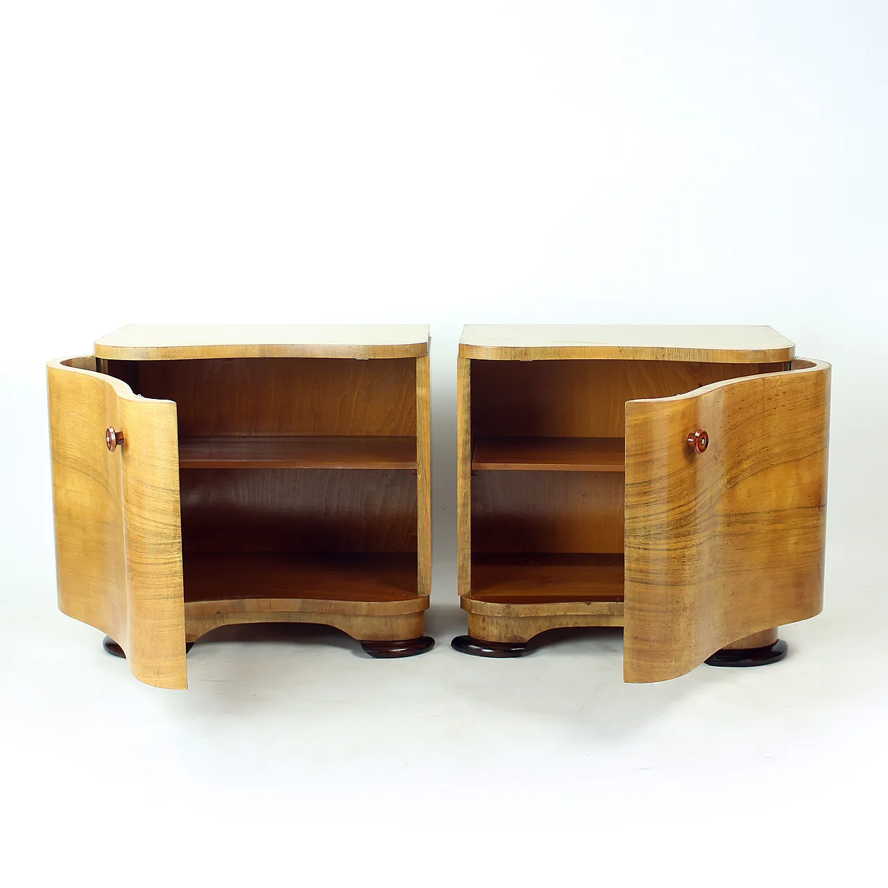 Art Deco Bedside Tables By Jindřich Halabala For Up Závody, 1930s 2