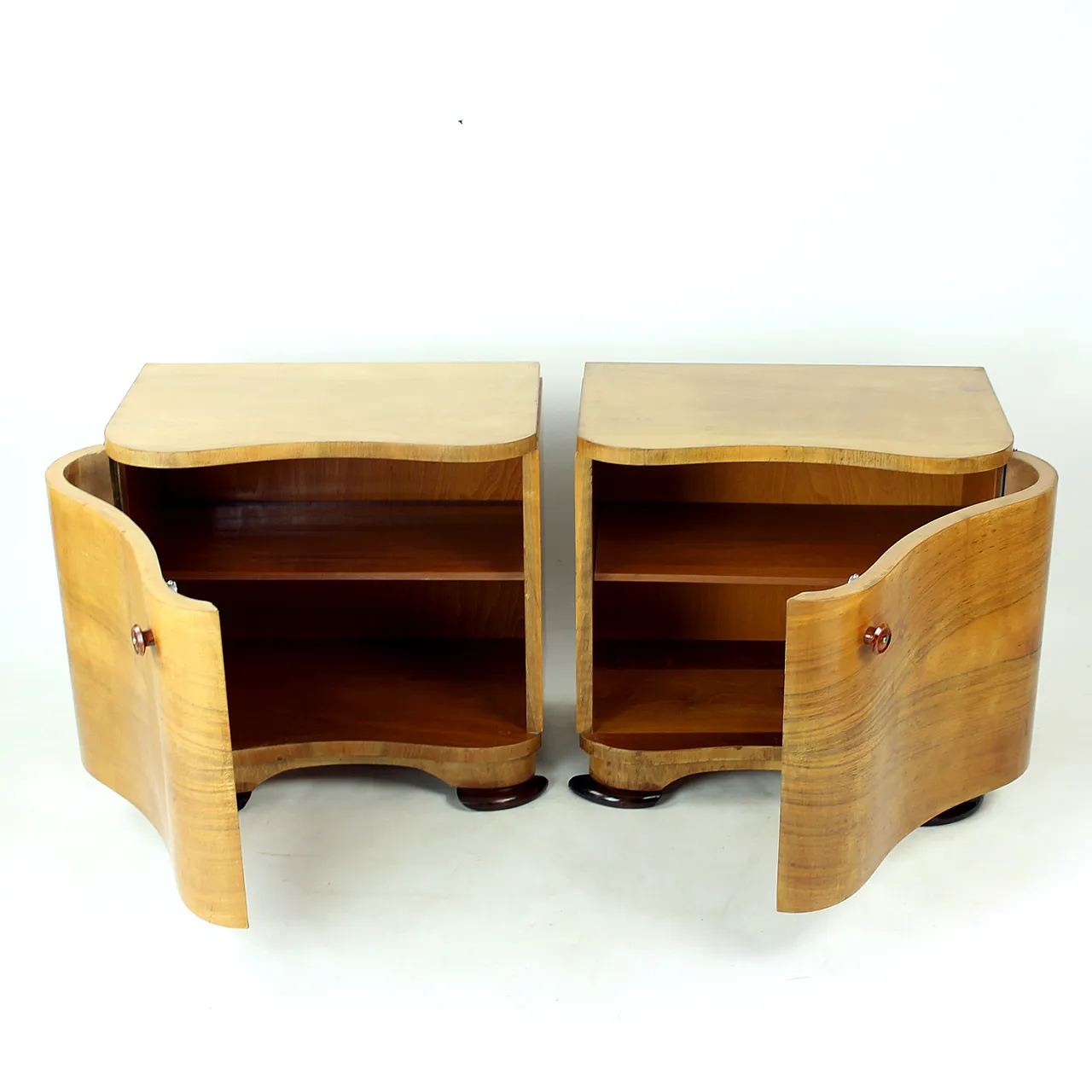 Art Deco Bedside Tables By Jindřich Halabala For Up Závody, 1930s 3