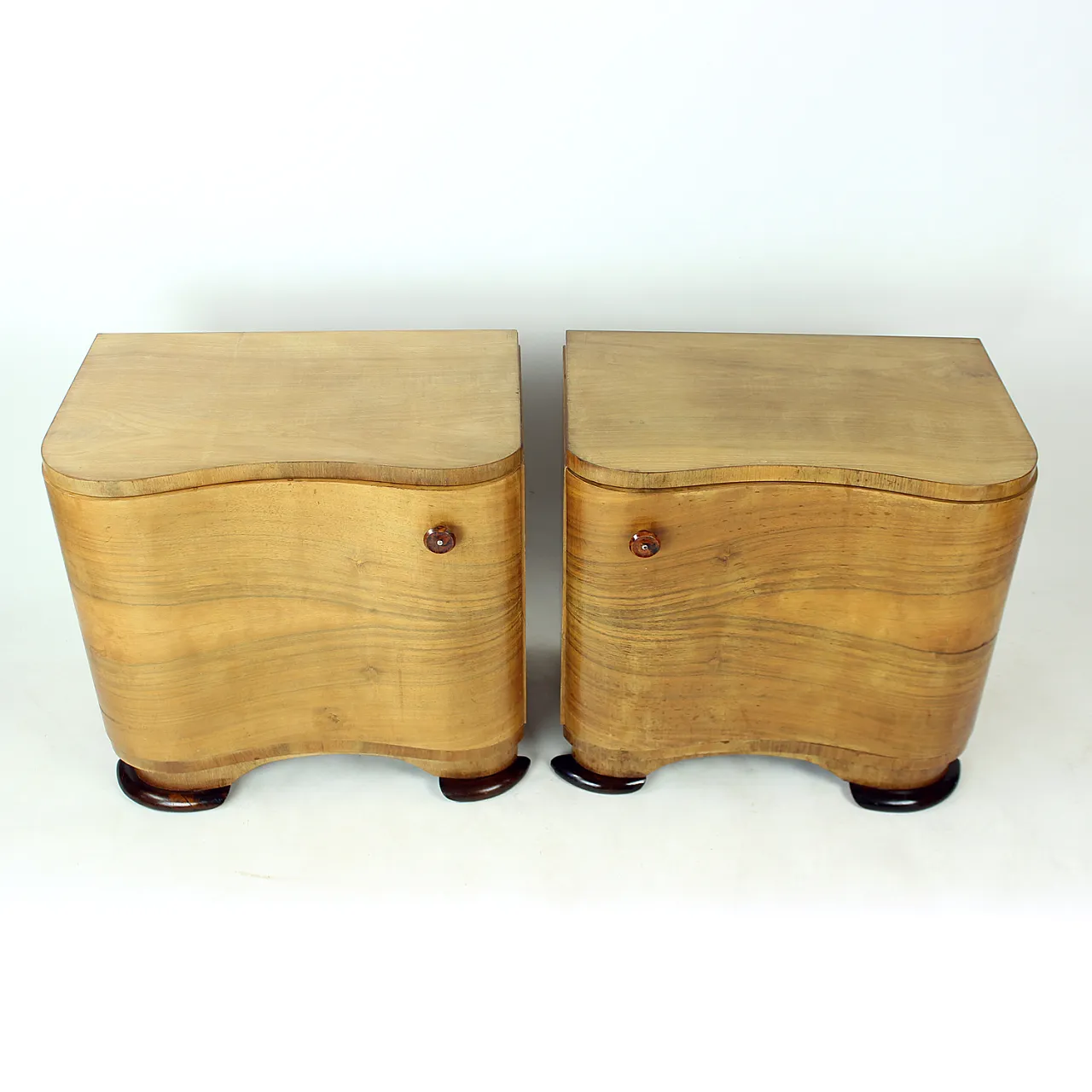 Art Deco Bedside Tables By Jindřich Halabala For Up Závody, 1930s 4