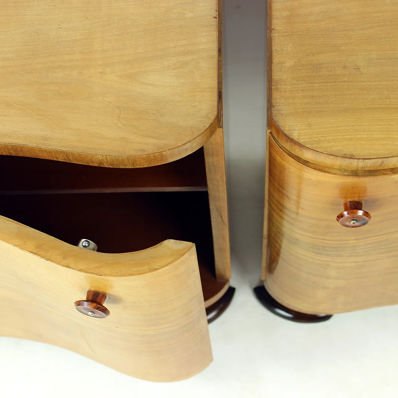 Art Deco Bedside Tables By Jindřich Halabala For Up Závody, 1930s 7