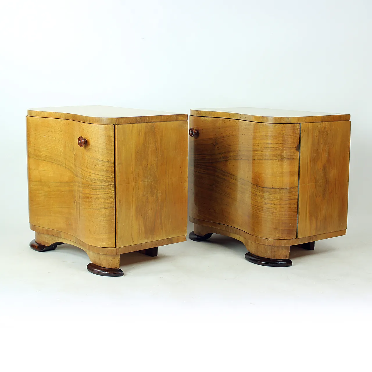 Art Deco Bedside Tables By Jindřich Halabala For Up Závody, 1930s 9