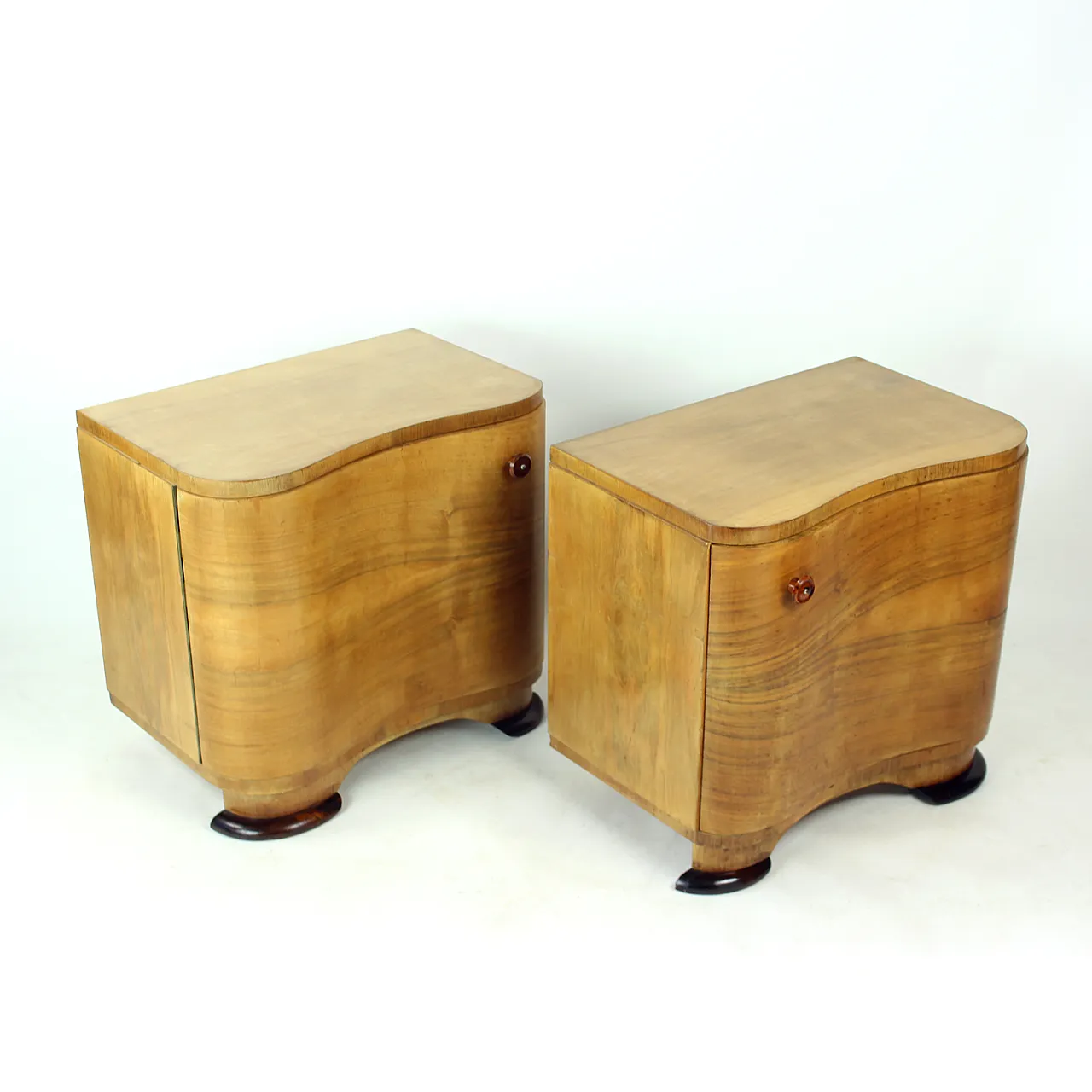 Art Deco Bedside Tables By Jindřich Halabala For Up Závody, 1930s 15