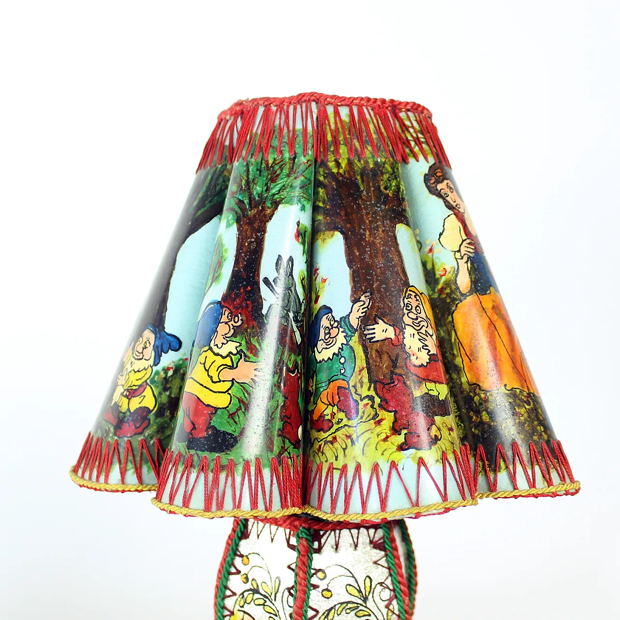 Mid Century Snow White And Seven Dwarfs Children’s Table Lamp, 50s 9