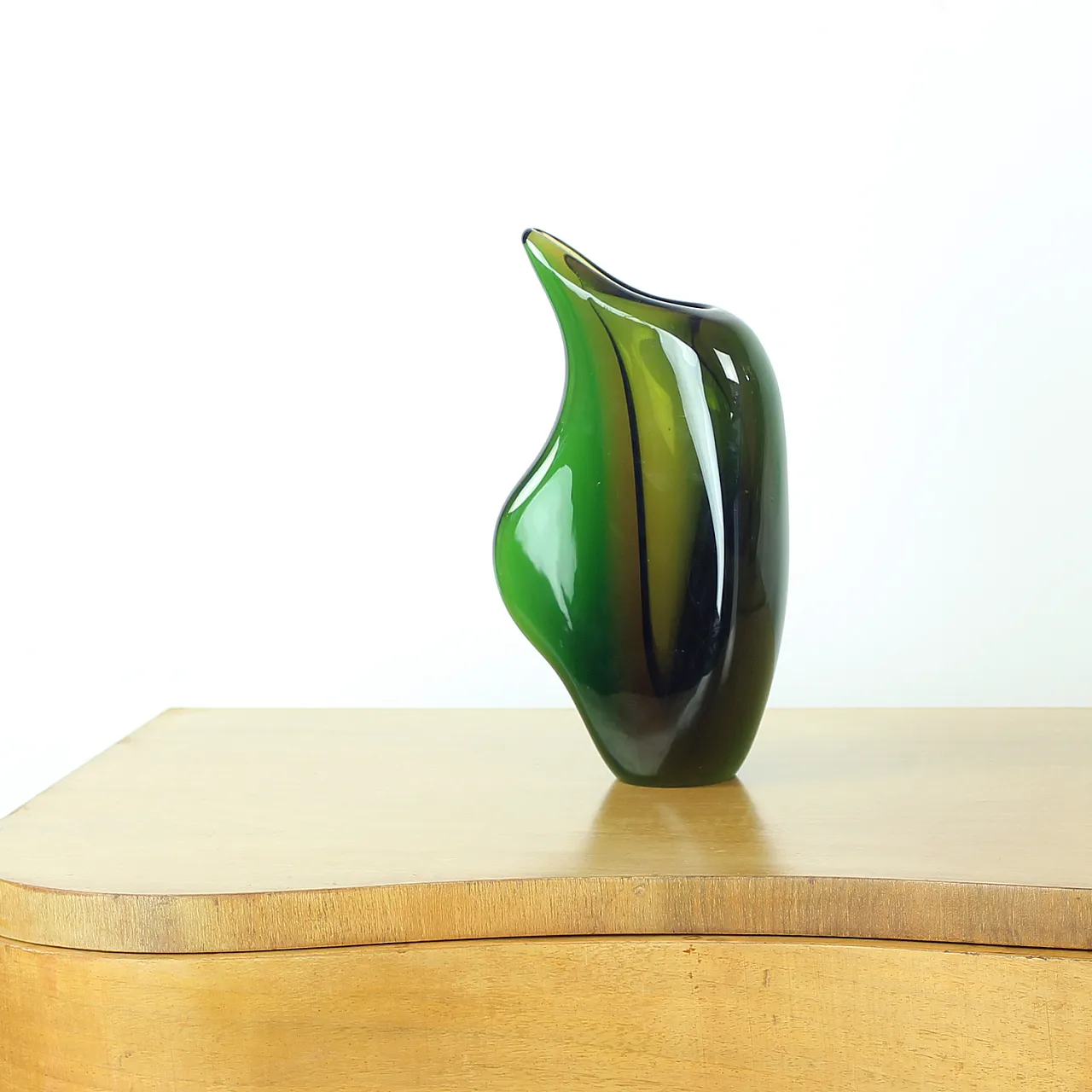 Sculptural Art Glass Vase By Mstišov Glassworks, Czechoslovakia, 1960s 1