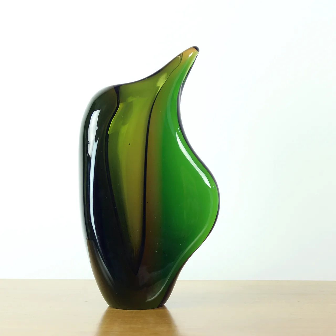 Sculptural Art Glass Vase By Mstišov Glassworks, Czechoslovakia, 1960s 3