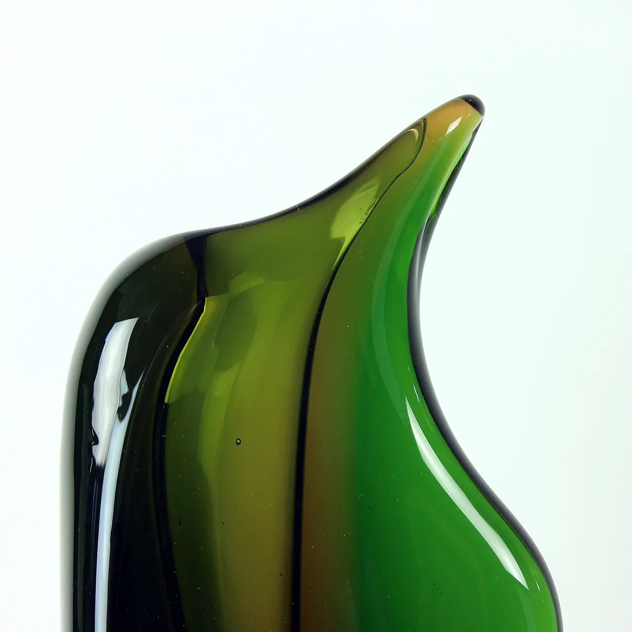 Sculptural Art Glass Vase By Mstišov Glassworks, Czechoslovakia, 1960s 4