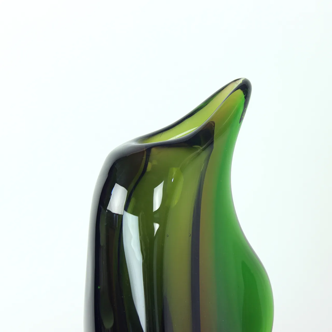 Sculptural Art Glass Vase By Mstišov Glassworks, Czechoslovakia, 1960s 5