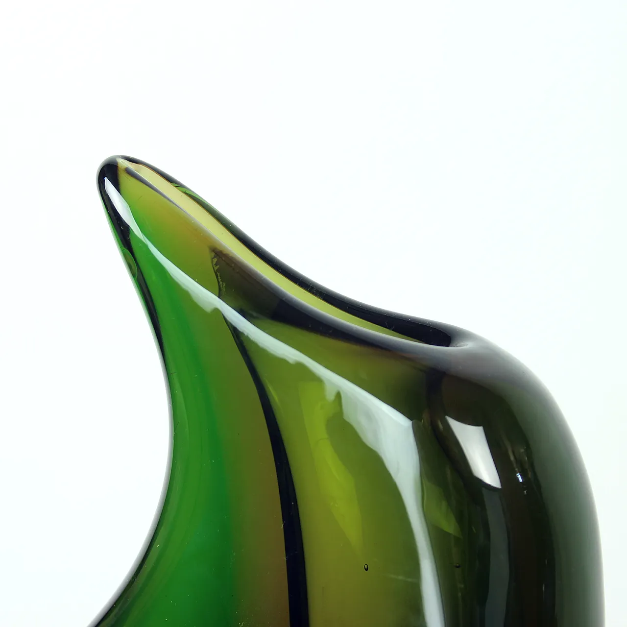 Sculptural Art Glass Vase By Mstišov Glassworks, Czechoslovakia, 1960s 8