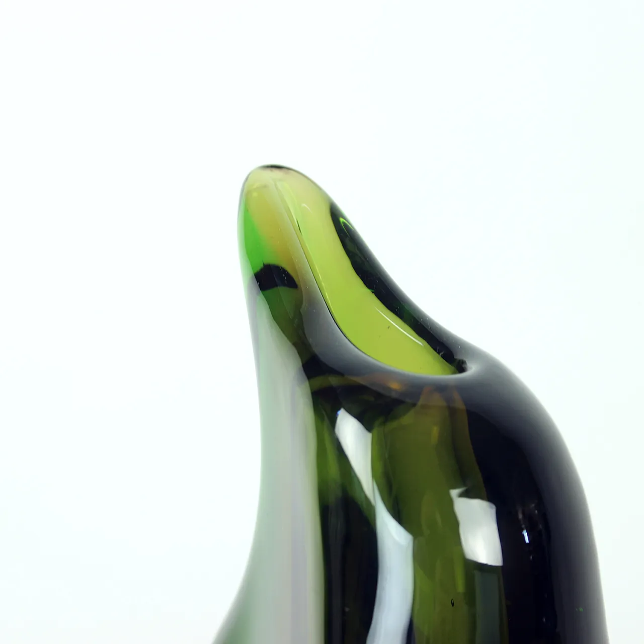 Sculptural Art Glass Vase By Mstišov Glassworks, Czechoslovakia, 1960s 9