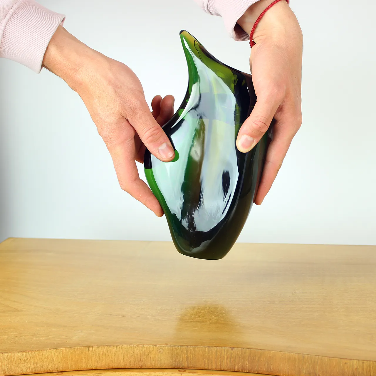 Sculptural Art Glass Vase By Mstišov Glassworks, Czechoslovakia, 1960s 10