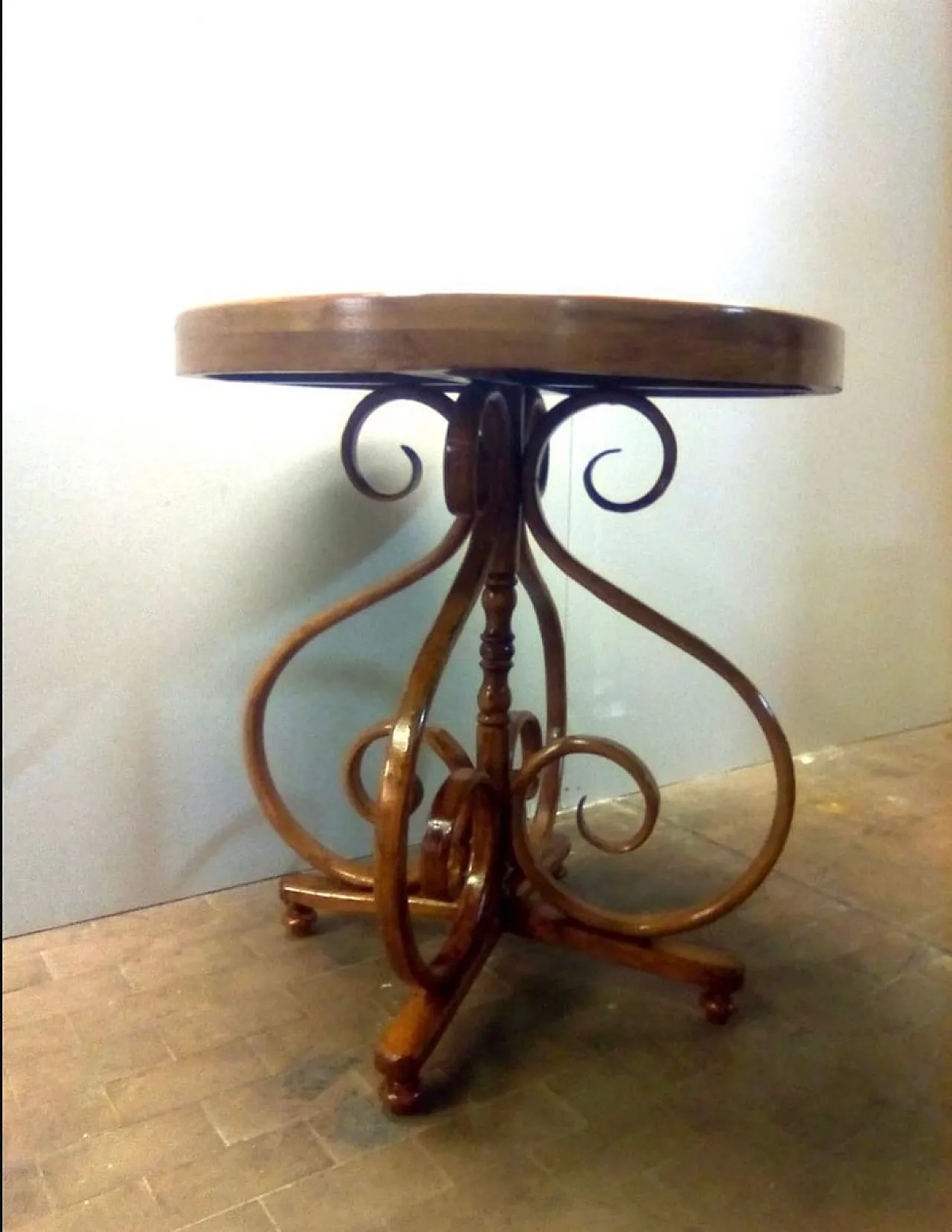 Marble-topped bistro table by Michael Thonet for Thonet, France 2