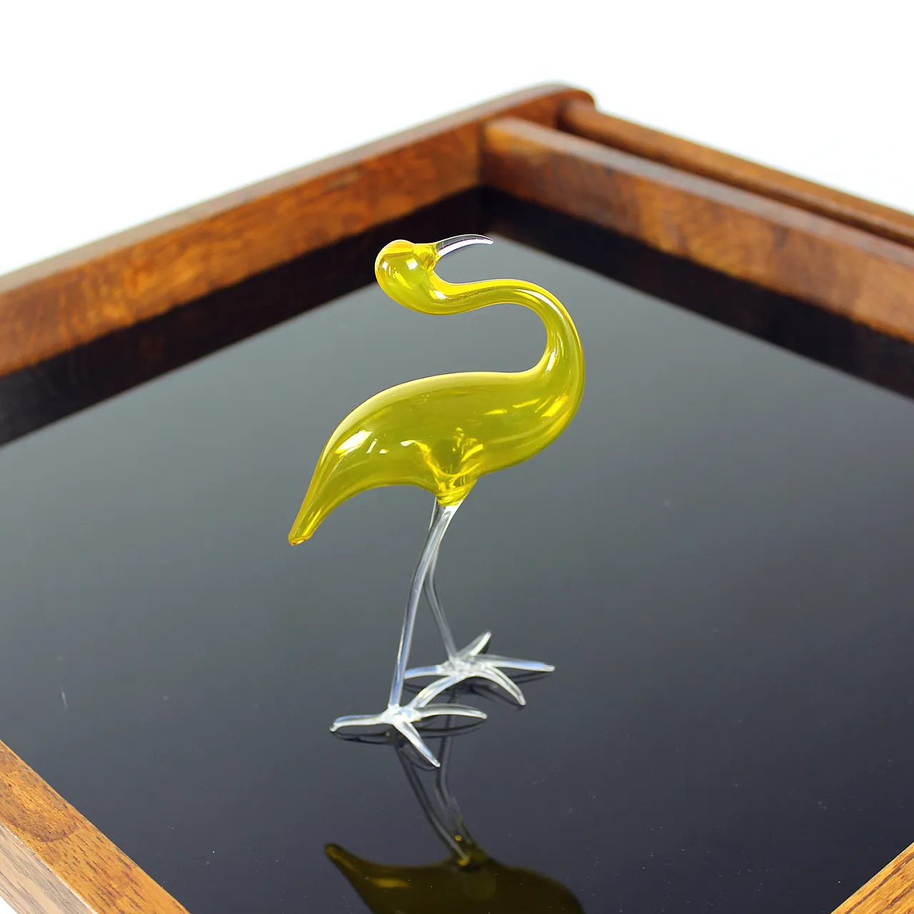 Yellow Blown Glass Flamingo By Jaroslav Brychta, železný Brod, Czechos 5