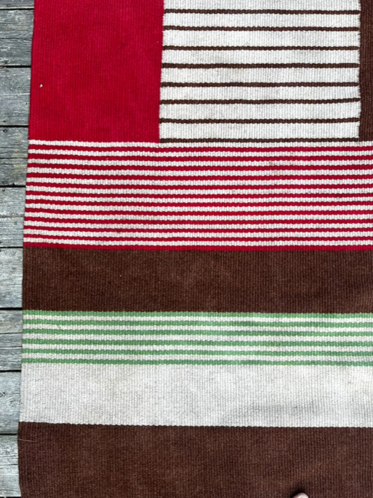 Mid Century Modern Wool Rug, Czechoslovakia, 1960s 1