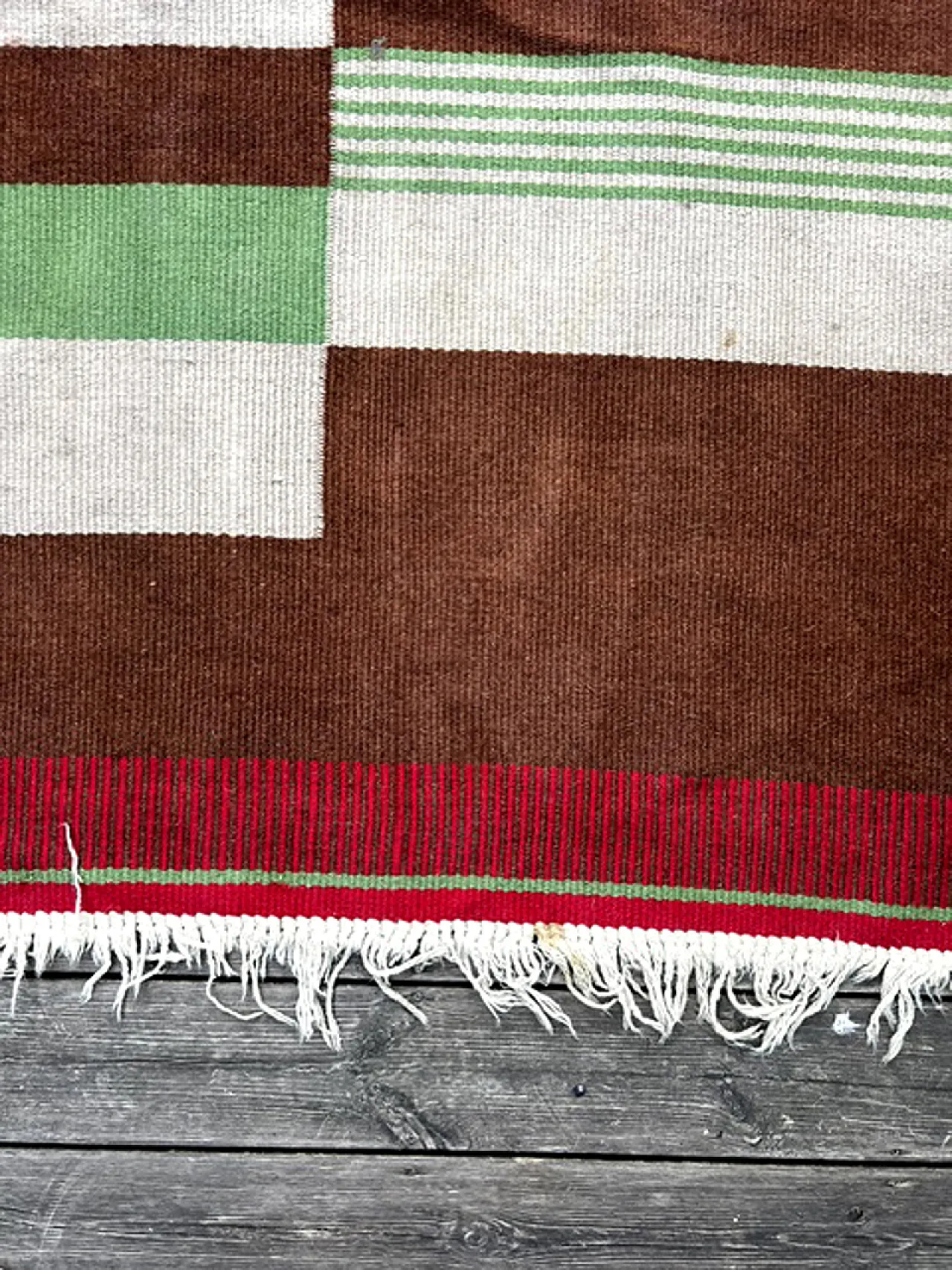 Mid Century Modern Wool Rug, Czechoslovakia, 1960s 3