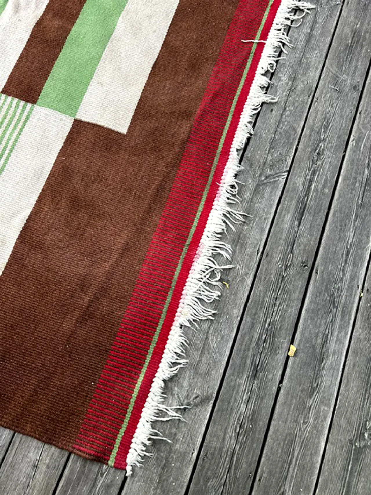 Mid Century Modern Wool Rug, Czechoslovakia, 1960s 4