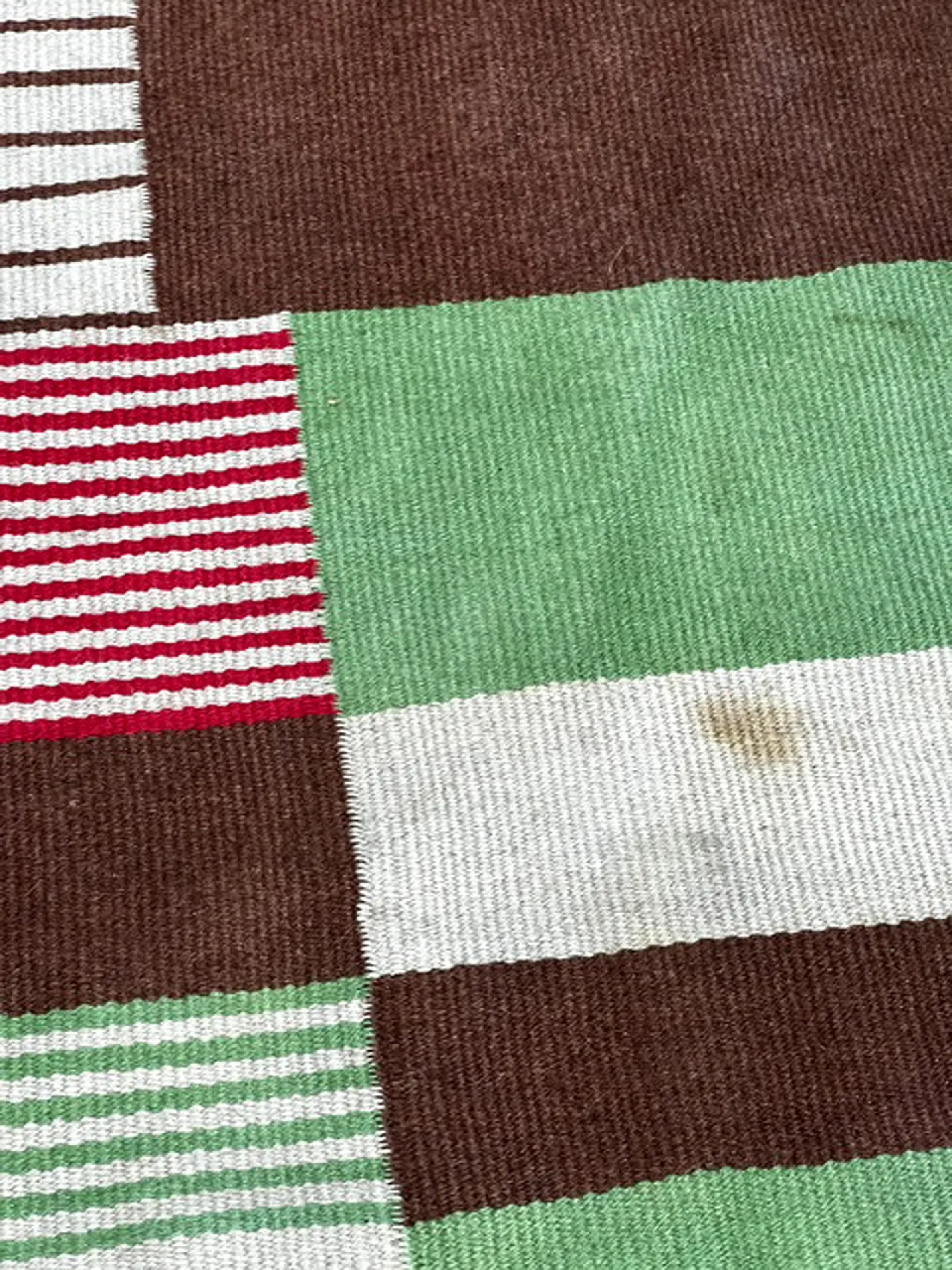 Mid Century Modern Wool Rug, Czechoslovakia, 1960s 5