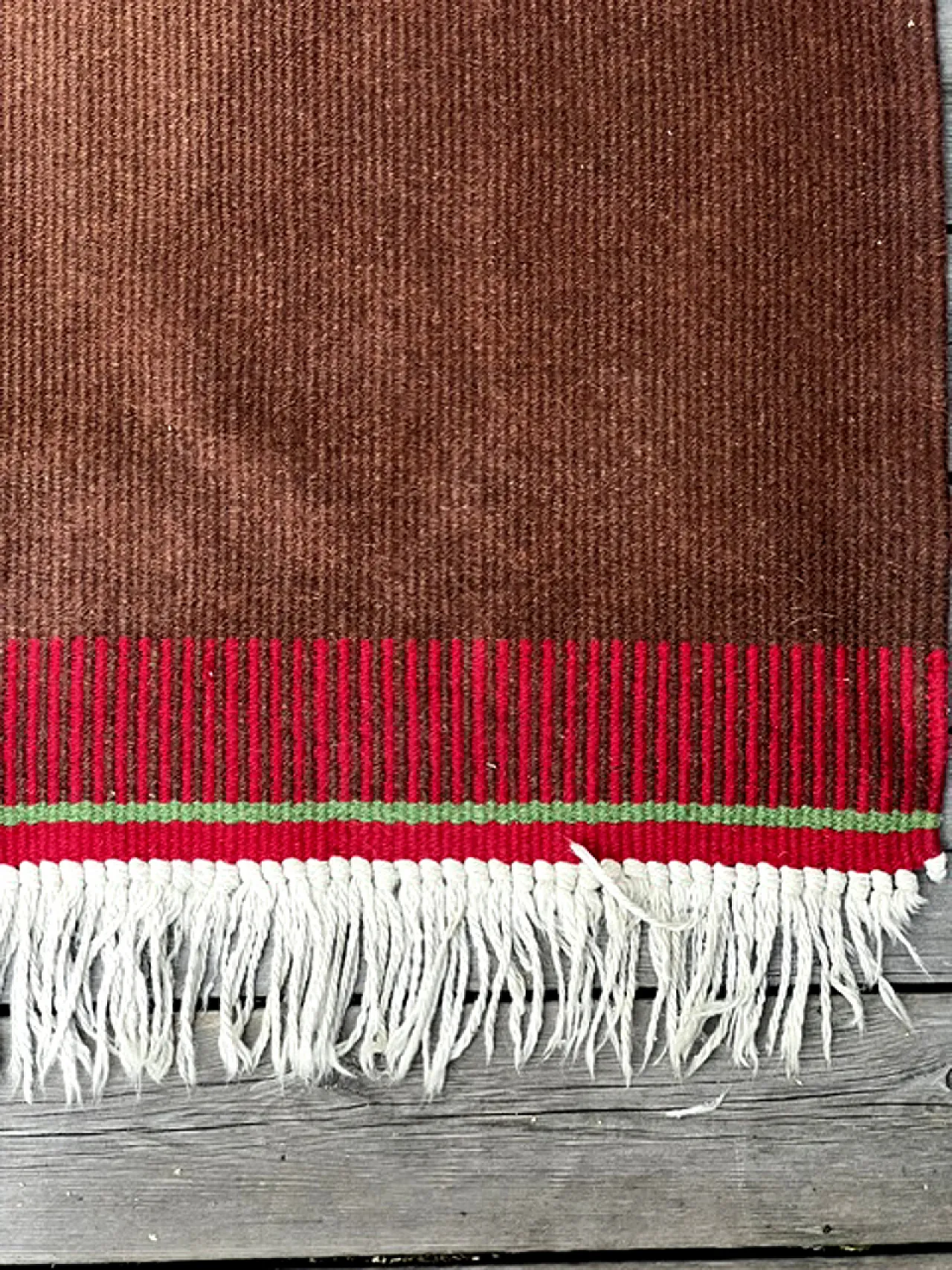 Mid Century Modern Wool Rug, Czechoslovakia, 1960s 13