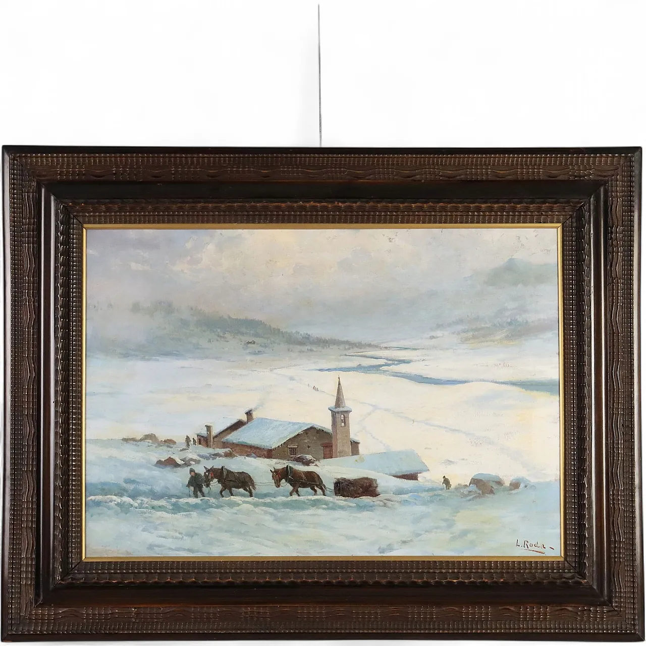 Painting by Leonardo Roda, oil on canvas, 20th century 11