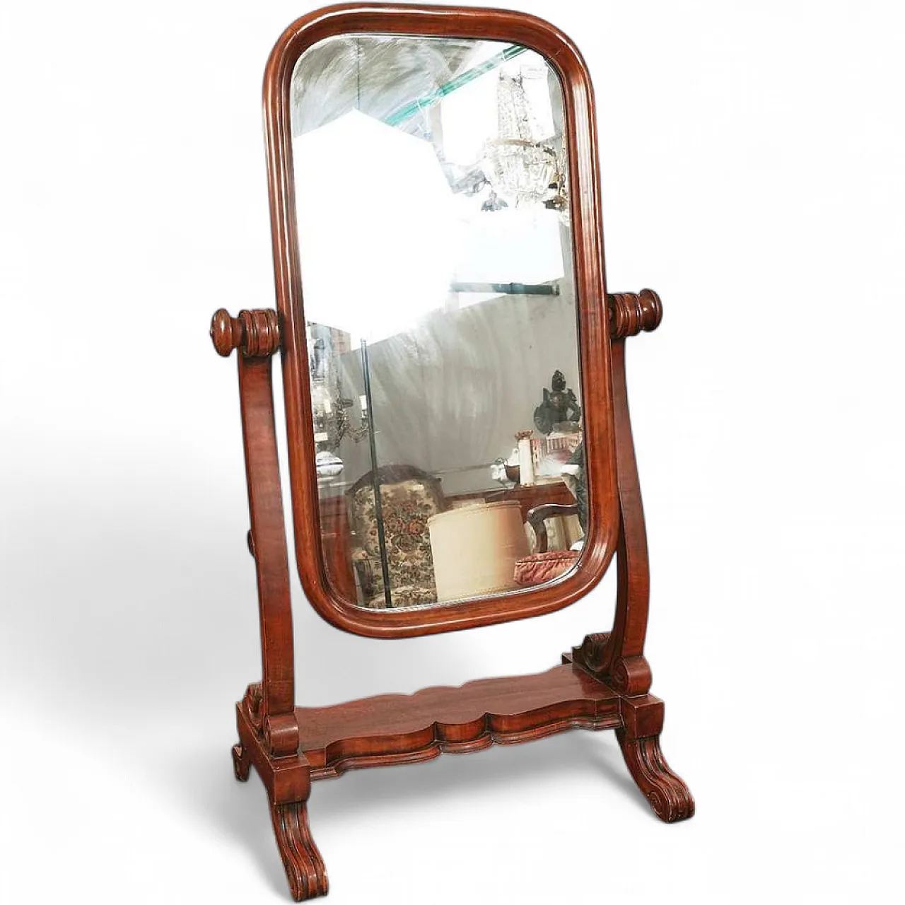 Specchio Psiche con cornice in legno, '900 9