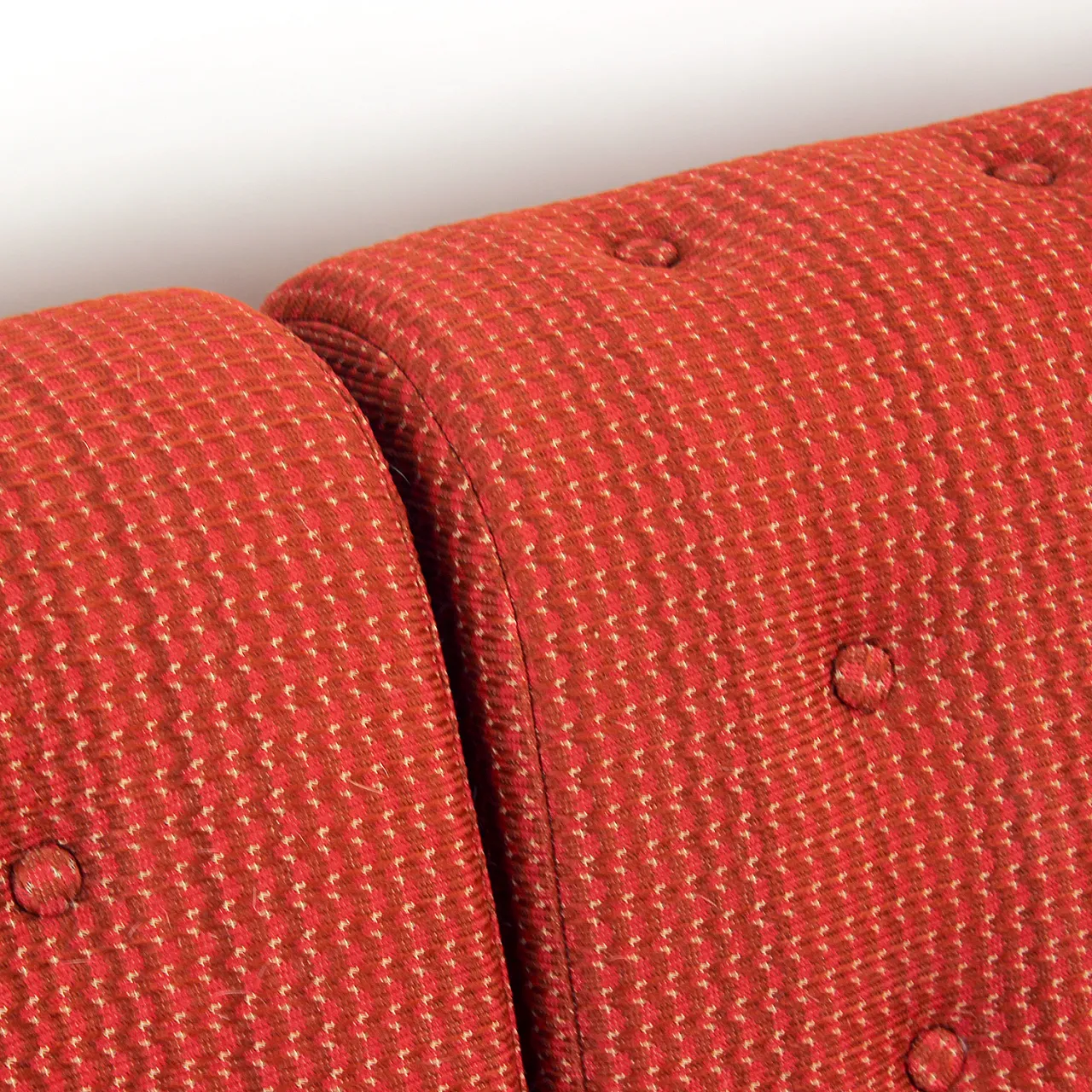 Space Age Modular Curved Sofa In Original Red Fabic, 70s 3