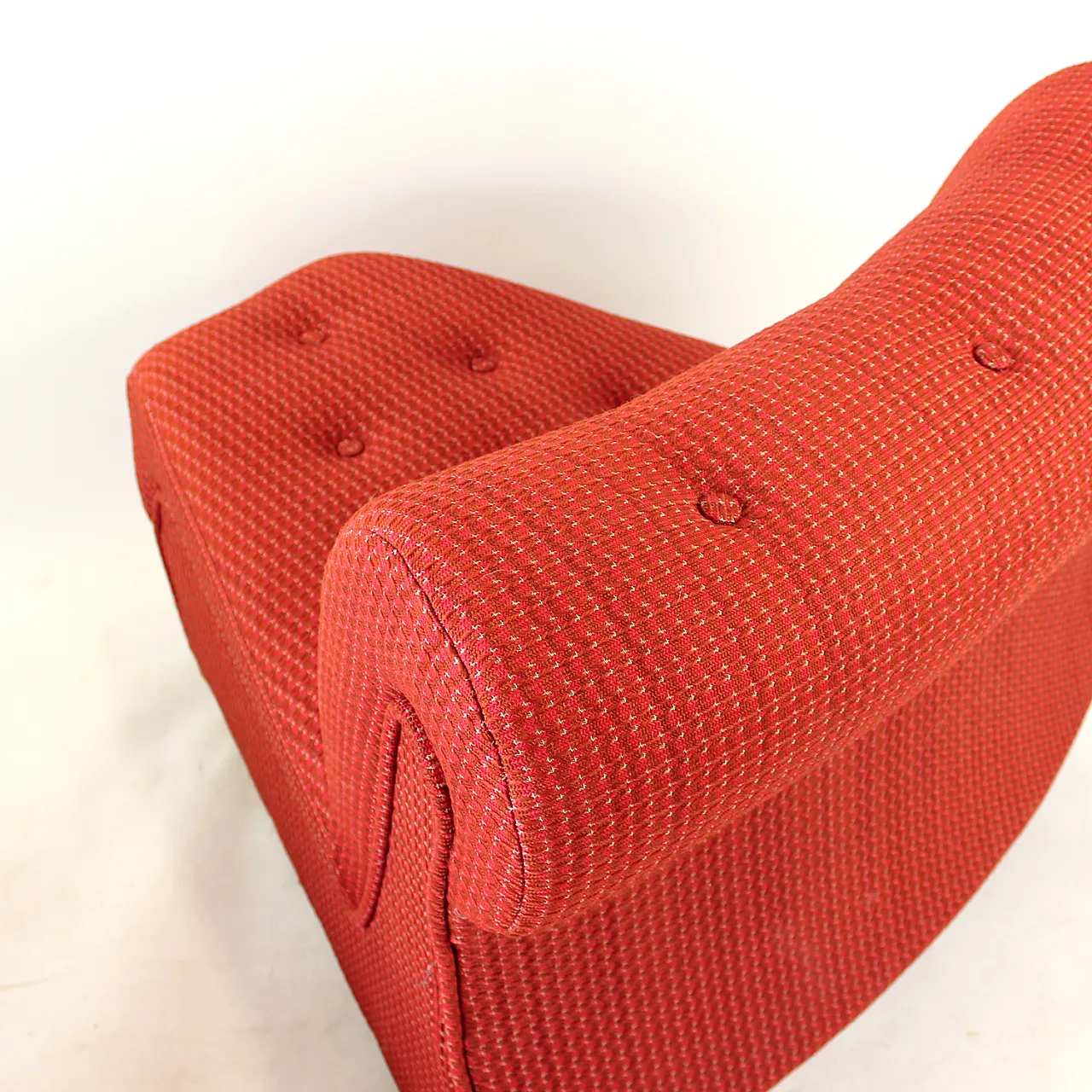 Space Age Modular Curved Sofa In Original Red Fabic, 70s 8