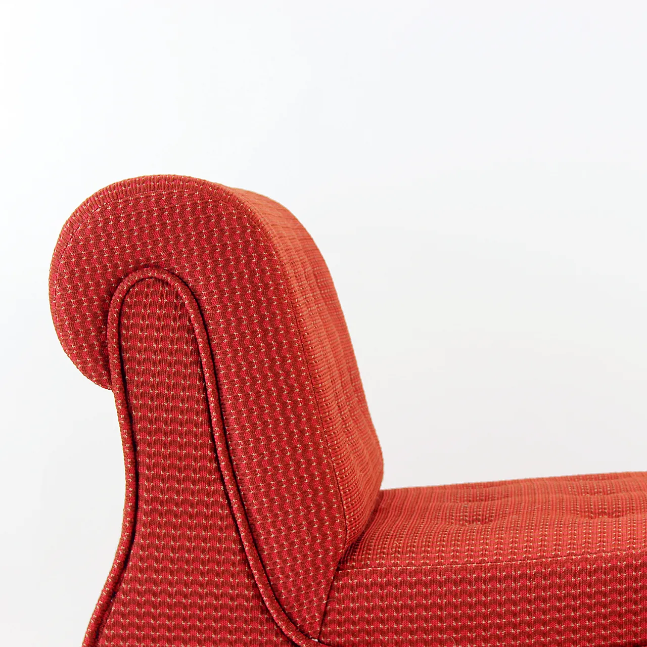 Space Age Modular Curved Sofa In Original Red Fabic, 70s 11