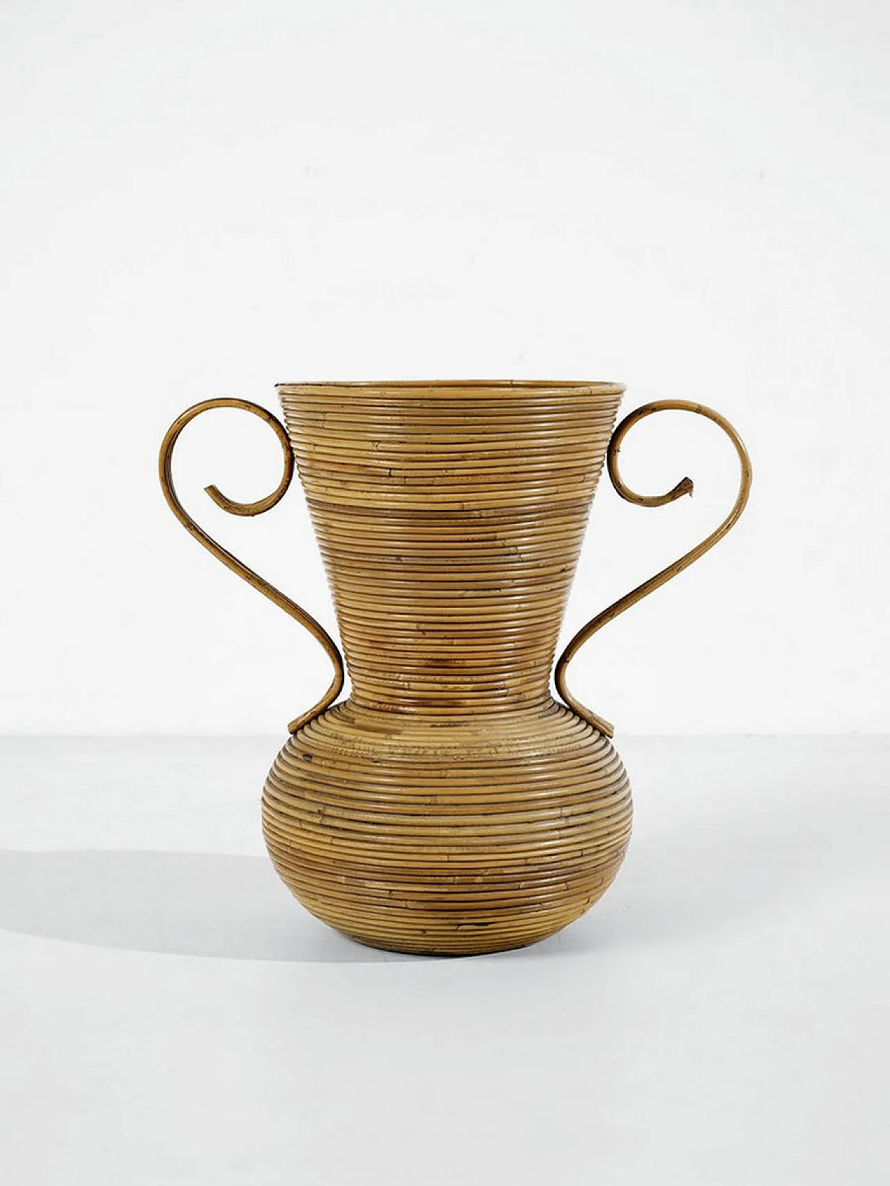 Wicker amphora vase from Vivai Del Sud, 1970s 1