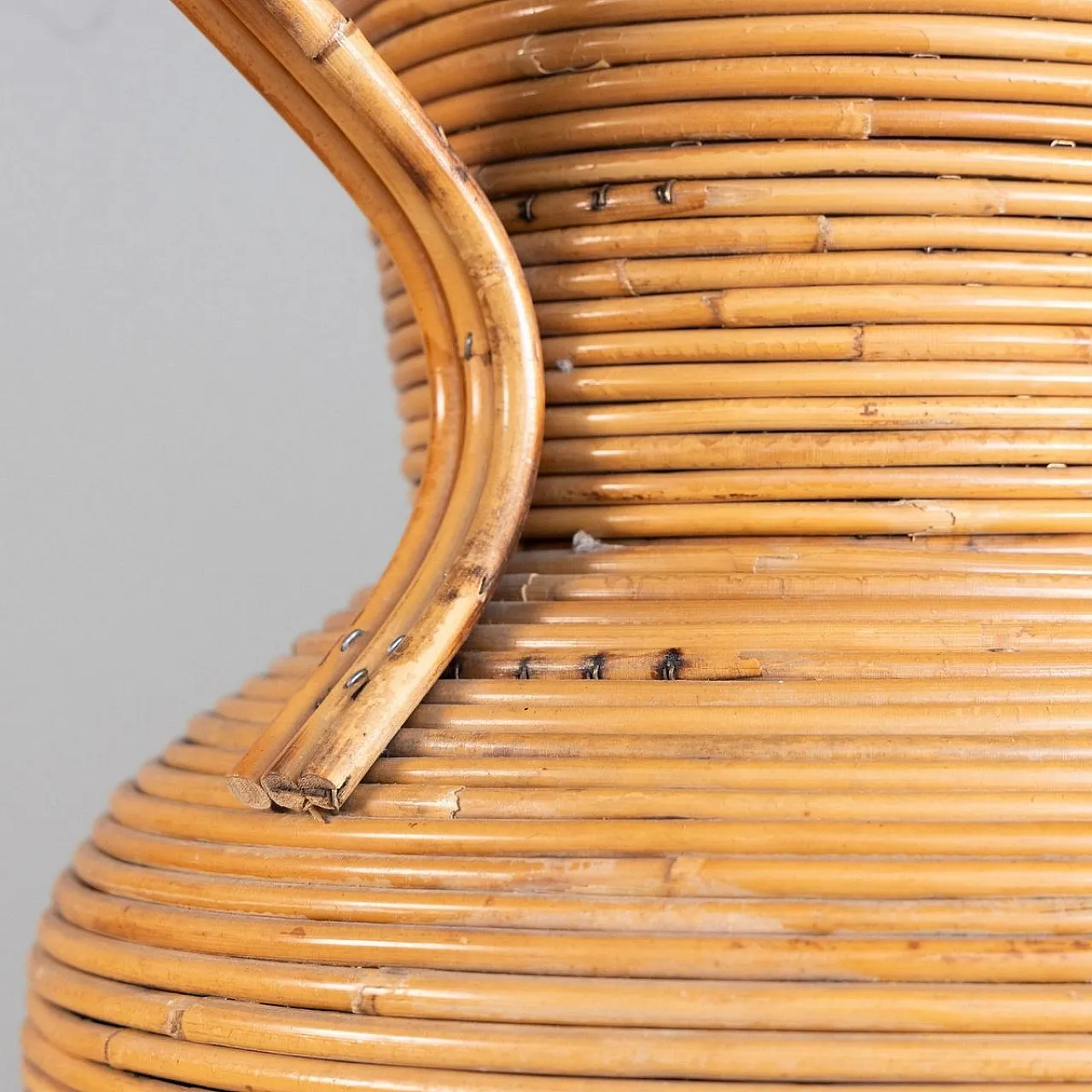 Wicker amphora vase from Vivai Del Sud, 1970s 5