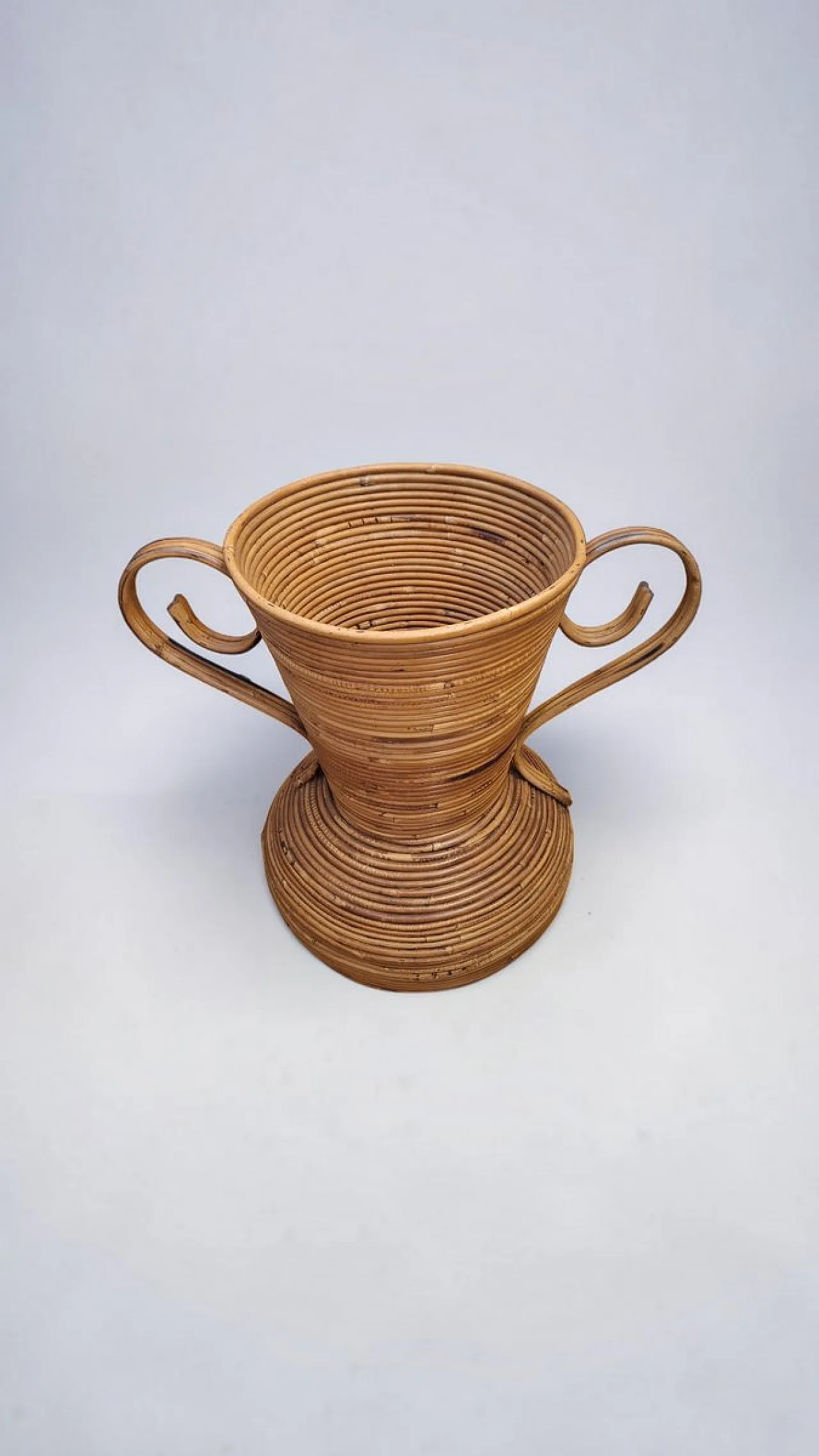 Wicker amphora vase from Vivai Del Sud, 1970s 6