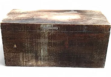 Westinghouse wood trunk with metal details, 1940s