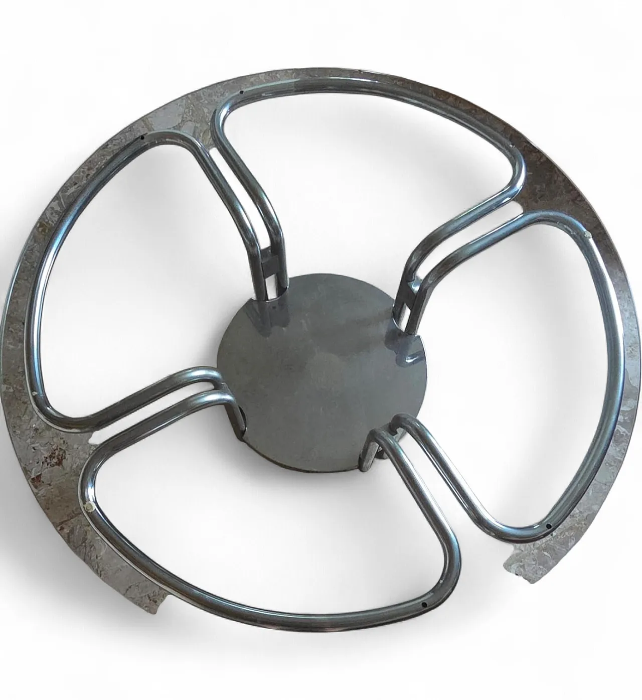 Ruound chromed coffee table by Gastone Rinaldi for Rima Desio, 1970s 11