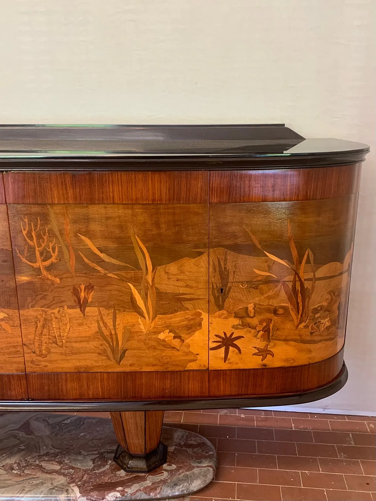 Large Living Room Container by Piero Del Grande for Vittorio Dassi, 19 10