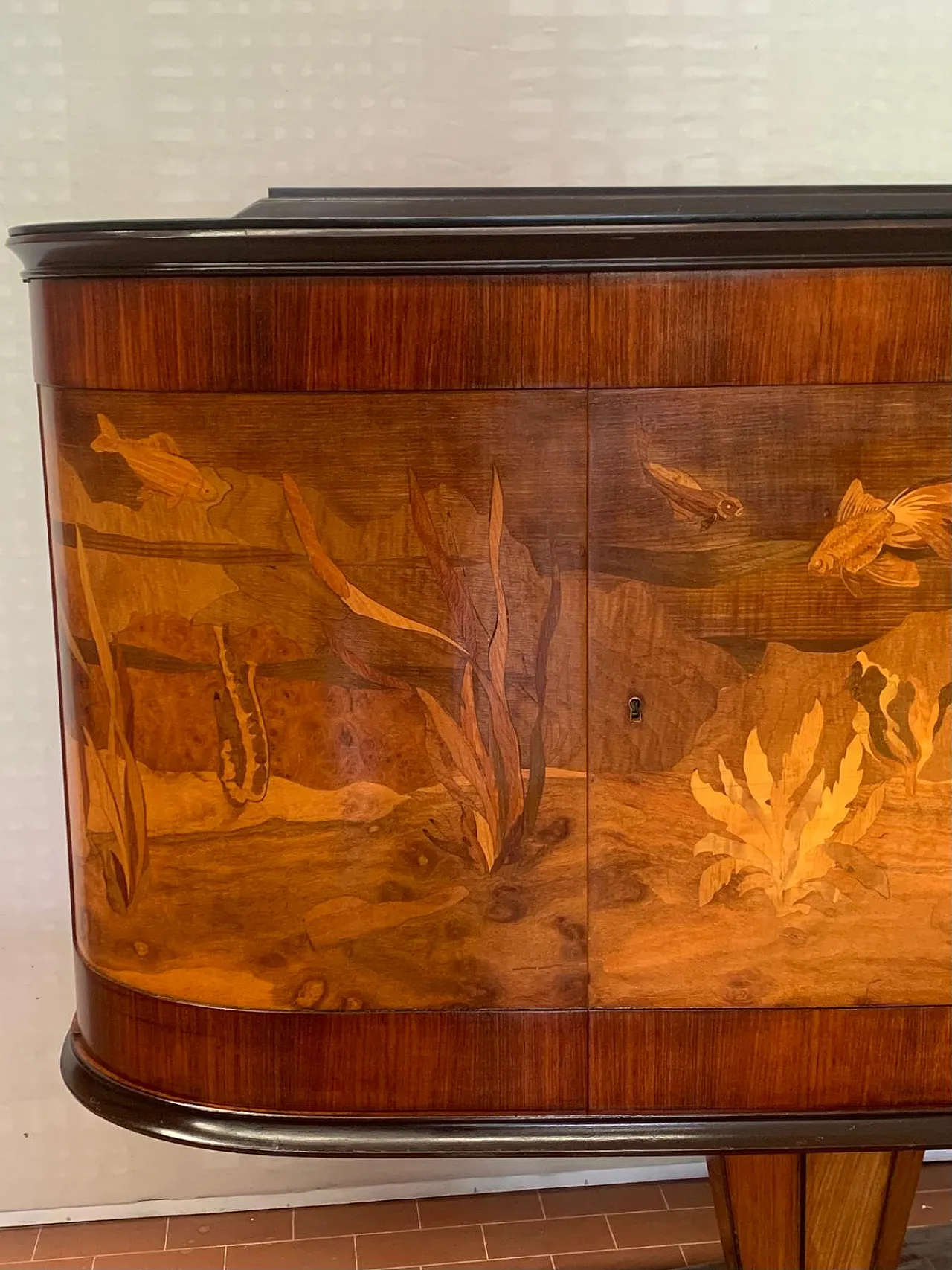 Large Living Room Container by Piero Del Grande for Vittorio Dassi, 19 12