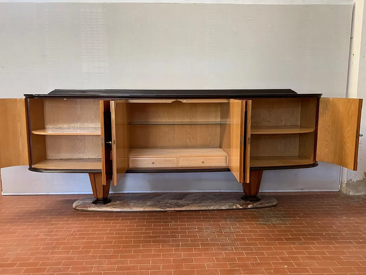 Large Living Room Container by Piero Del Grande for Vittorio Dassi, 19 13